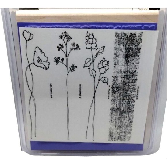 Stampin Up Oh So Lovely 4 Piece Rubber Stamp Kit Unmounted 2006 Floral Retired - Picture 2 of 4